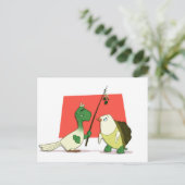 Carte postale "Deux tourterelles" (Debout devant)