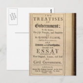 Carte Postale Deux traités de gouvernement (Devant / Derrière)