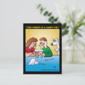 Carte Postale "Deux tremblements de la queue d'un agneau" (Debout devant)