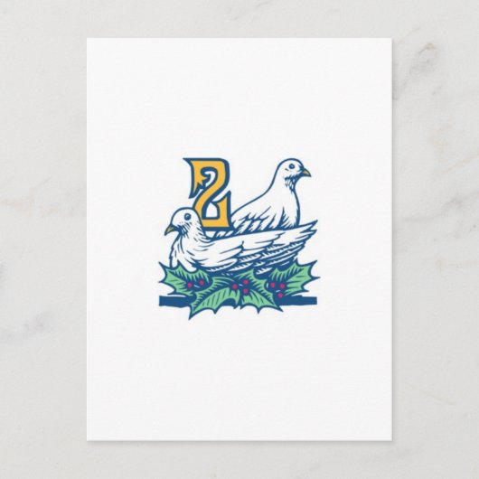 Carte Postale Deux Turtledoves (Devant)