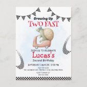 Carte Postale Deux vélo de tortue sauvage rapide 2e fête d'anniv (Devant)