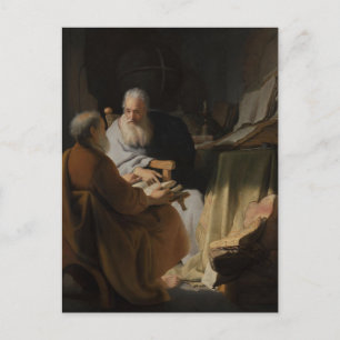 Carte Postale Deux vieillards disputant par Rembrandt