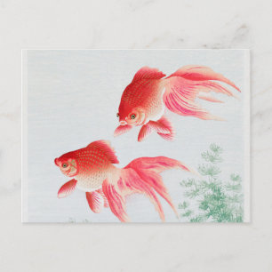 Carte Postale Deux voiles de poisson rouge vintage