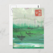 Carte postale Deux voiliers (Devant / Derrière)