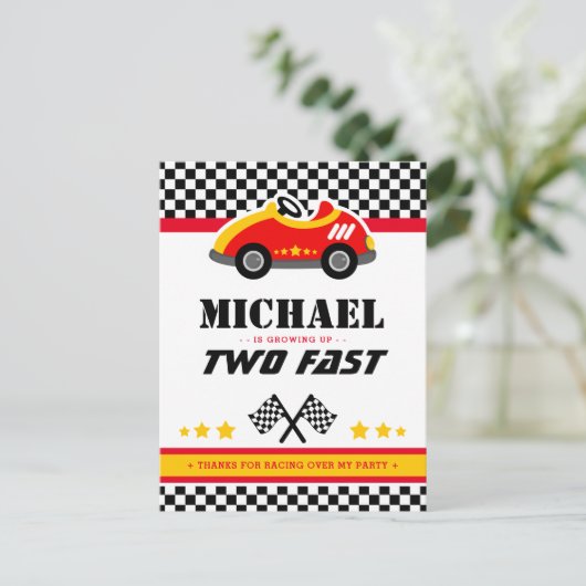 Carte Postale Deux voitures à course rapide (Debout devant)