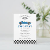 Carte Postale Deux voitures de course rapide 2e anniversaire (Debout devant)