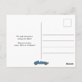 Carte Postale Deux voitures de course rapide 2e anniversaire (Dos)