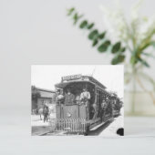 Carte Postale Deux voitures électriques de Lisbonne 1912 (Debout devant)