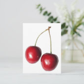 Carte Postale deux vraies cerises (Debout devant)