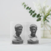Carte Postale Deux vues d'un buste de l'empereur Auguste (Debout devant)