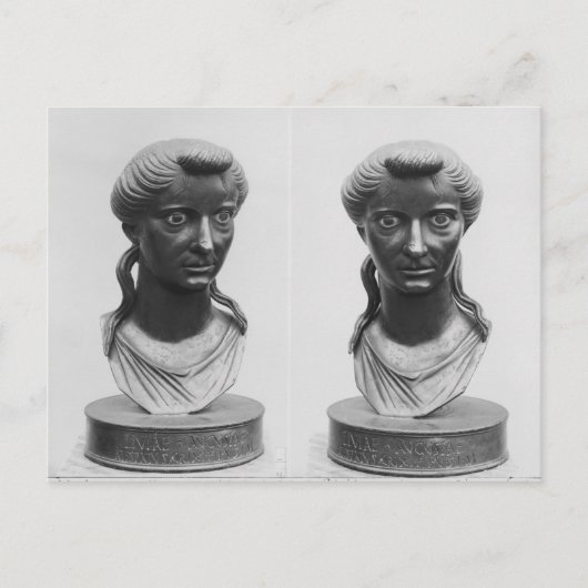 Carte Postale Deux vues d'un buste de Livia (Devant)