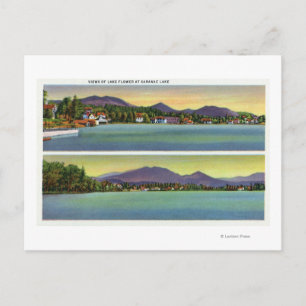 Carte Postale Deux vues sur le lac Flower