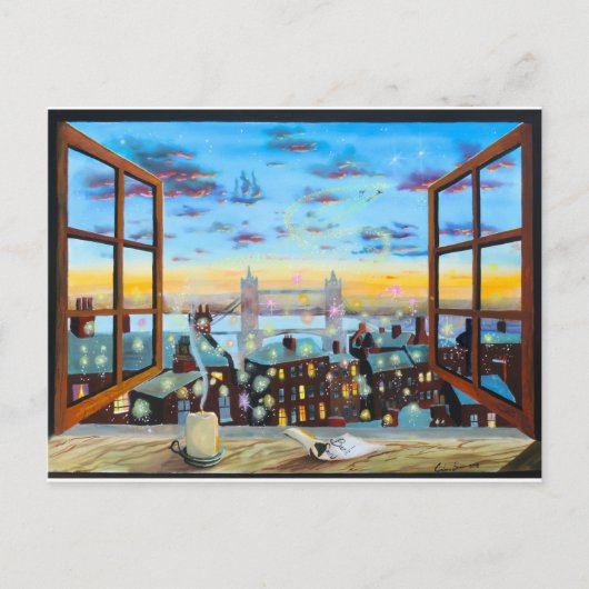 Carte Postale "Deuxième étoile à droite" Peter Pan a inspiré l'a (Devant)