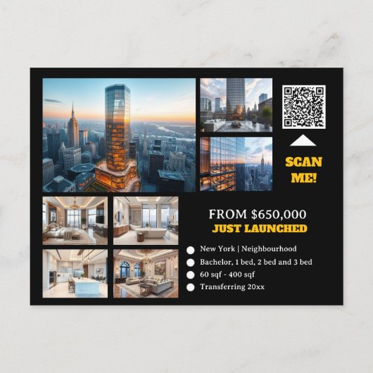 Carte Postale Développeur de lancement de développement annonceu (Dos)