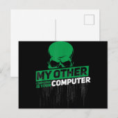 Carte Postale Développeur Sysadmin Engineer Hacker Code d'admini (Devant / Derrière)