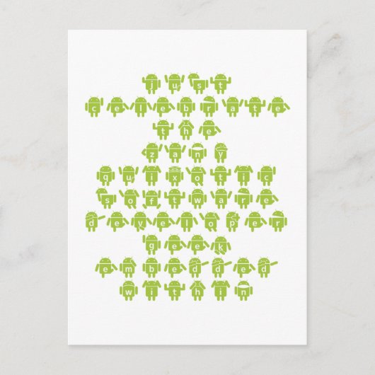 Carte Postale Développeurs de logiciel Android dire (Coque infér (Devant)