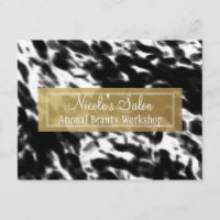 Carte postale d'événement de salon chic noir blanc