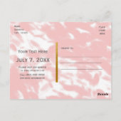 Carte postale d'événement de salon chic rose pêche (Dos)