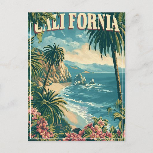 Carte Postale Devenez funky avec une Californie rétro (Devant)