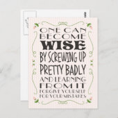 Carte Postale Devenez sage de vos erreurs (Devant / Derrière)