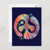 Carte Postale Déversement de paix à cravate-Dye (Devant / Derrière)