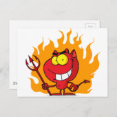 Carte Postale Déviale à la broche avec fourche (Devant / Derrière)