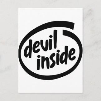 Carte Postale Devil à l'intérieur