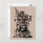 Carte postale Devil Art vintage (Devant / Derrière)