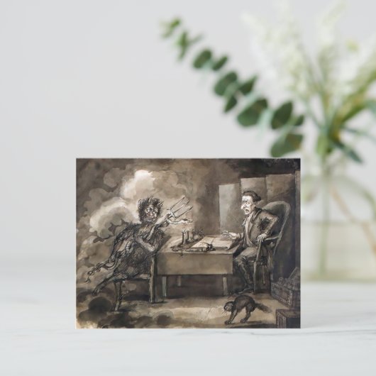 Carte postale Devil Art vintage (Debout devant)