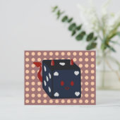 Carte Postale Devil Dice avec Coeurs (Debout devant)