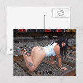 CARTE POSTALE DEVIL GIRL (Devant / Derrière)