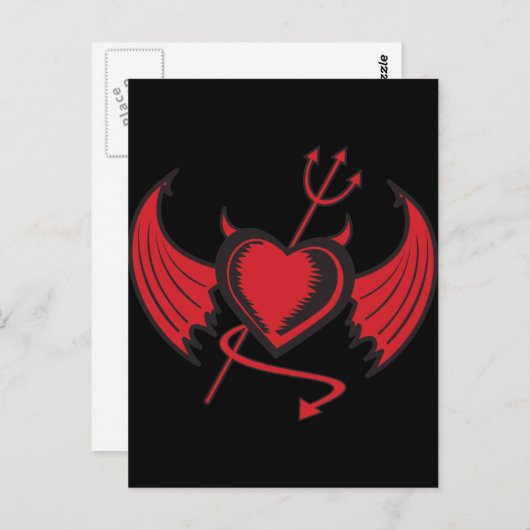 Carte Postale Devil Heart (Devant / Derrière)