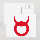 Carte Postale Devil Horns - Emo, goth, alternative, rock, grunge (Devant / Derrière)