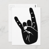 Carte Postale Devil Horns sign language pictogram for rock music (Devant / Derrière)