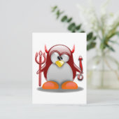 Carte Postale Devil Tux (Linux Tux) (Debout devant)