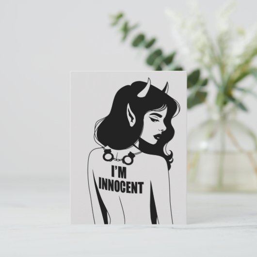 Carte Postale Déviliser une femme innocente (Debout devant)