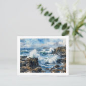 Carte Postale Devils Churn Waves Against Rocks,  (Debout devant)