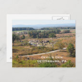 Carte Postale Devil's Den à Gettysburg PA (Devant / Derrière)