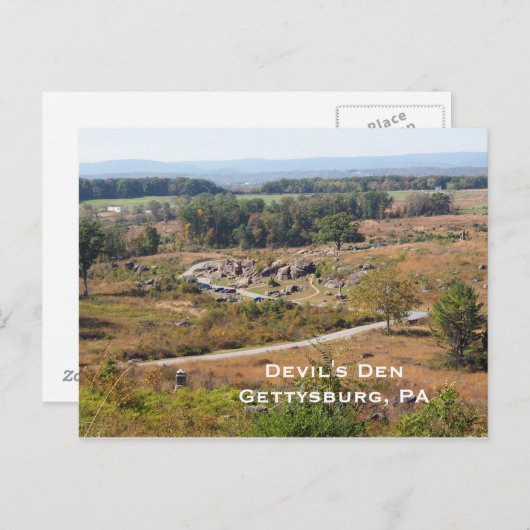 Carte Postale Devil's Den à Gettysburg PA (Devant / Derrière)