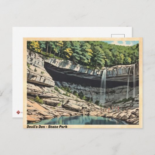Carte postale Devil's Den State Park Cascade Vinta (Devant / Derrière)