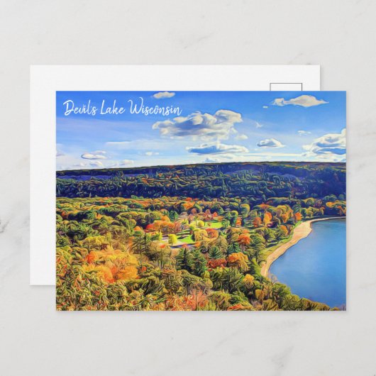 Carte postale Devil's Lake Wisconsin (Devant / Derrière)