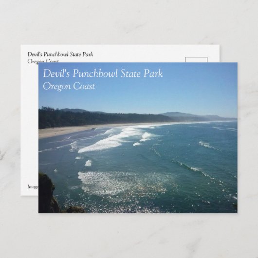 Carte Postale Devil's Punchbowl State Park, Côte de l'Oregon (Devant / Derrière)