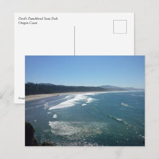 Carte Postale Devil's Punchbowl State Park, Côte de l'Oregon (Devant / Derrière)