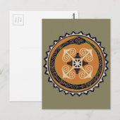 Carte Postale Devine Fire Wheel avec Ouroboros Snake VooDoo (Devant / Derrière)