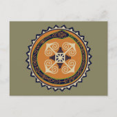 Carte Postale Devine Fire Wheel avec Ouroboros Snake VooDoo (Devant)