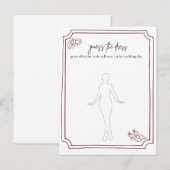 Carte Postale Devinez la robe jeu de Baby Shower (Devant / Derrière)