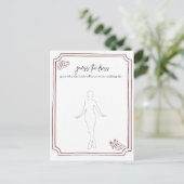 Carte Postale Devinez la robe jeu de Baby Shower (Debout devant)