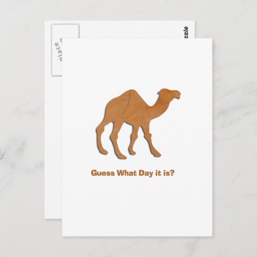 CARTE POSTALE DEVINEZ QUEL JOUR C'EST ? (Devant / Derrière)