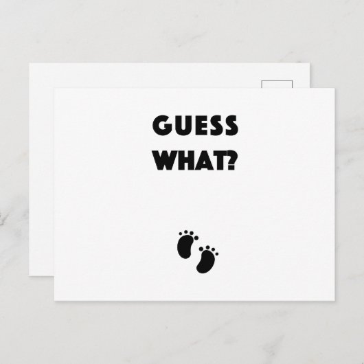 Carte Postale Devinez quelle Faire-part de grossesse (Devant / Derrière)