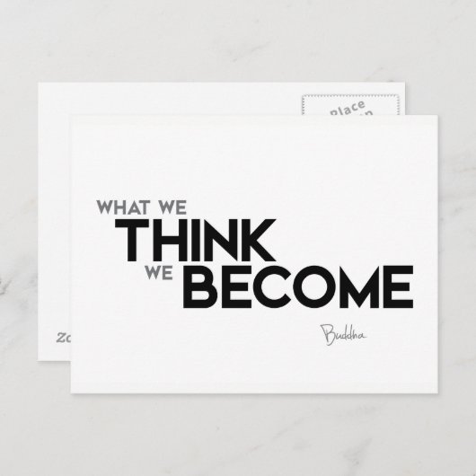 Carte Postale DEVIS : Bouddha : L'esprit est tout (Devant / Derrière)